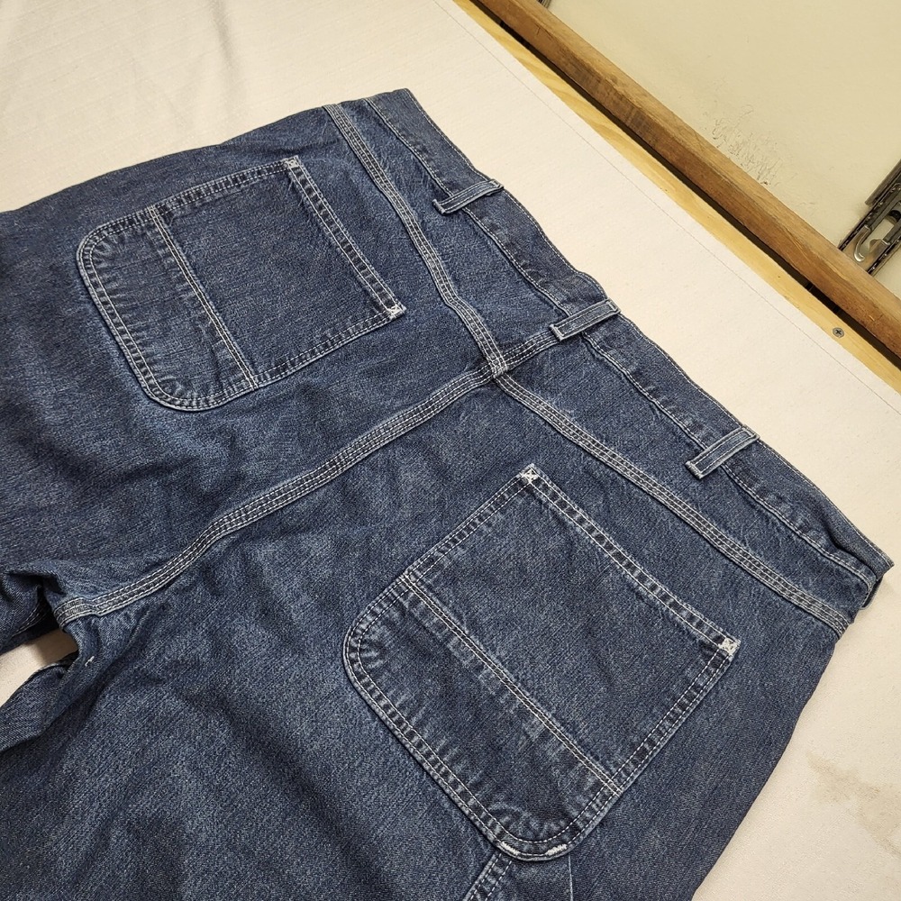 Old Navy Painter Jeans Mens 39x30 Loose Blue Straight Fit Baggy Denim Y2K 90s - Picture 13 of 13